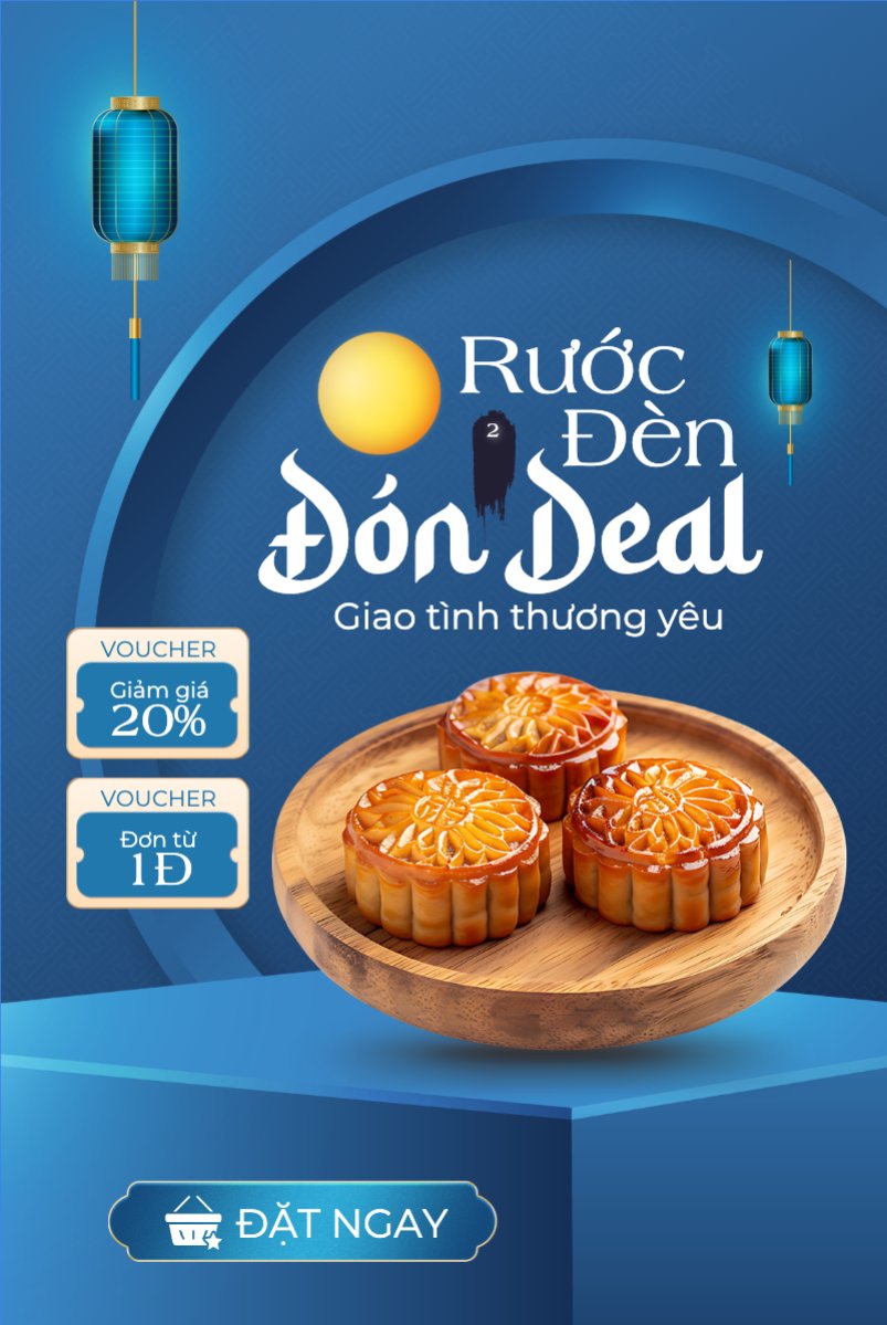 Mẫu Bài post MXH dọc Trung thu, Tết Đoàn Viên, mid-autumn festival, sự kiện, ẩm thực, food, event, hiện đại, modern, đơn giản — LayerPic