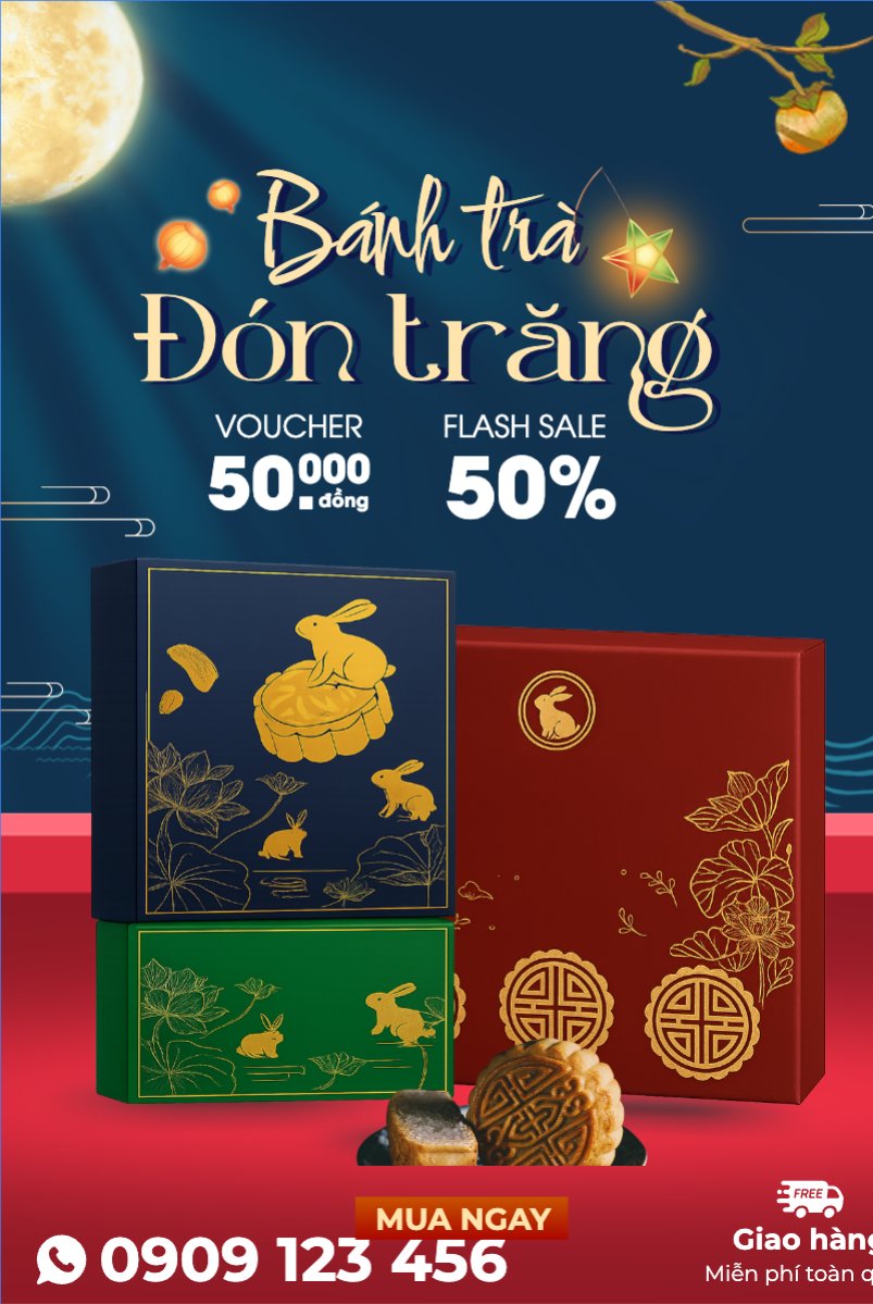 Mẫu Bài post MXH dọc Trung thu, Tết Đoàn Viên, mid-autumn festival, sự kiện, ẩm thực, food, event, hiện đại, modern, đơn giản — LayerPic