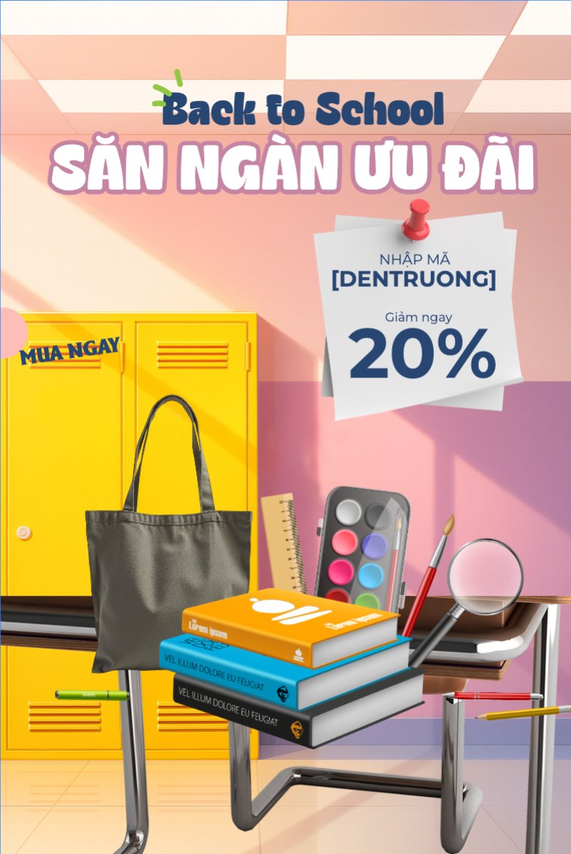 Mẫu Bài post MXH dọc Tựu trường, đến trường, nhập học, giáo dục, education, school, trường học,hiện đại, modern — LayerPic