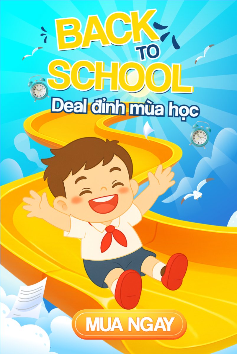 Mẫu Bài post MXH dọc Tựu trường, đến trường, nhập học, giáo dục, education, school, trường học, dễ thương, cute, chibi, hoạt hình, cartoon — LayerPic