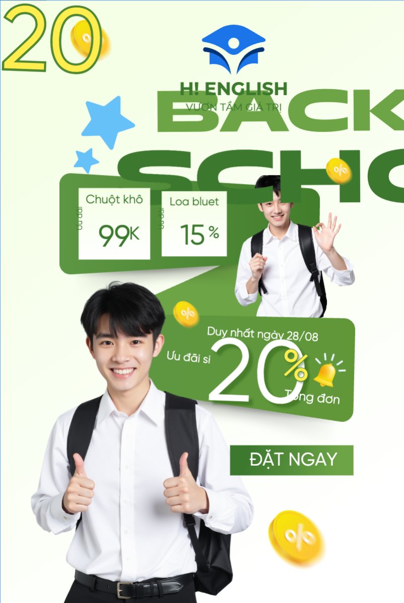 Mẫu Bài post MXH dọc Tựu trường, nhập học, văn phòng phẩm, giáo dục, education, school, trường học, hiện đại, modern — LayerPic