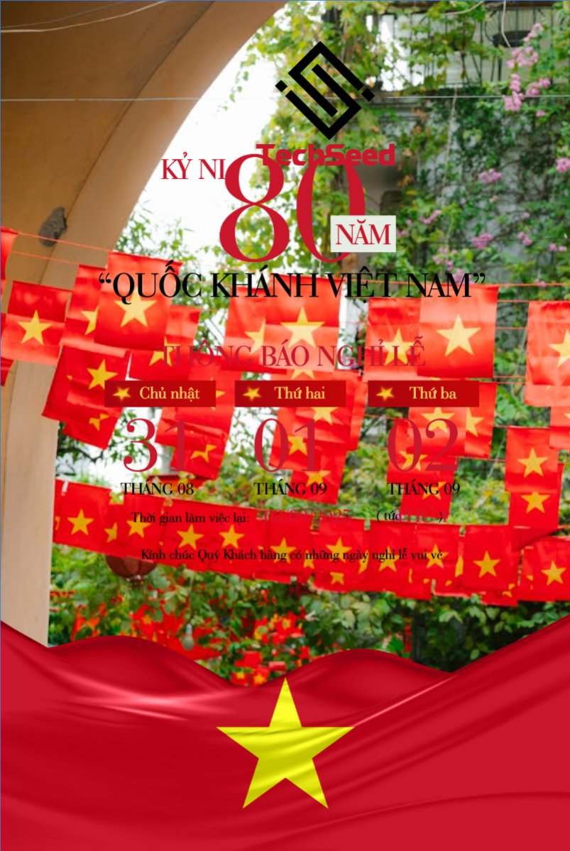 Mẫu Bài post MXH dọc 2/9, Quốc Khánh, lễ hội, thông báo, lịch nghỉ, Việt Nam, sự kiện, event, hiện đại, modern — LayerPic