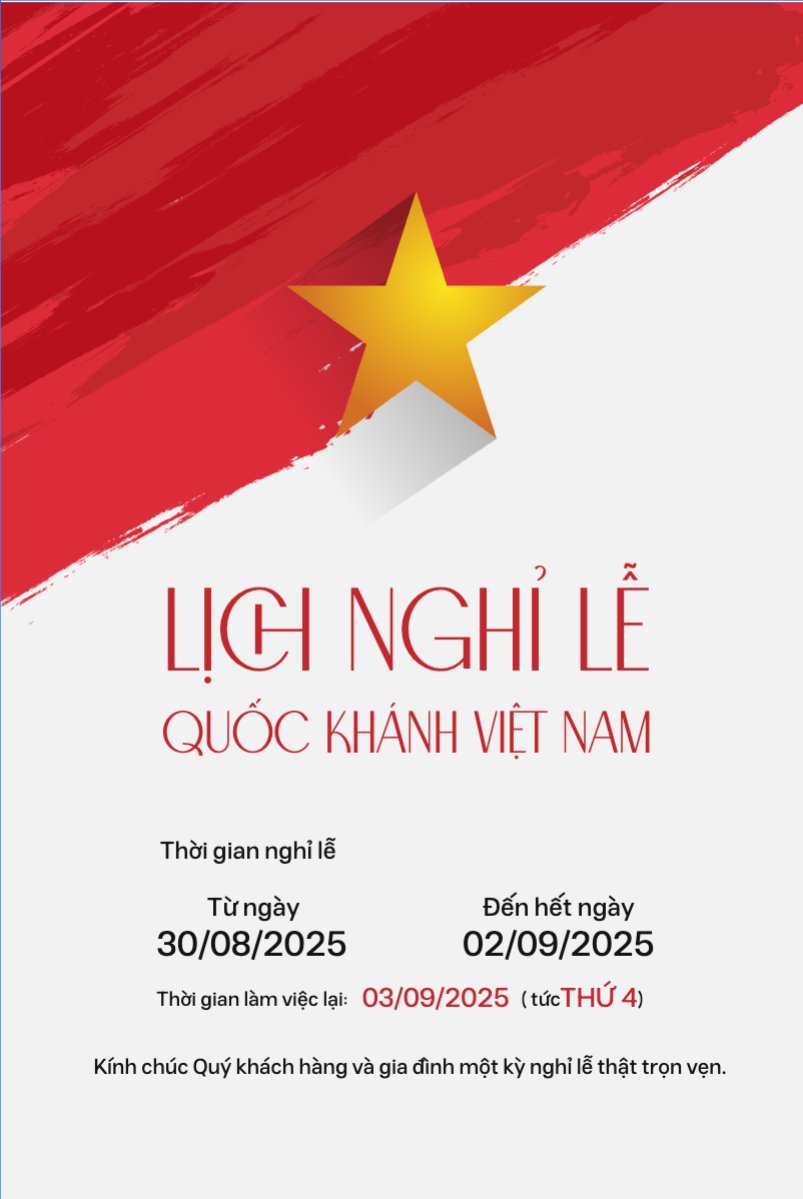 Mẫu Bài post MXH dọc 2/9, Quốc Khánh, lễ hội, thông báo, lịch nghỉ, Việt Nam, sự kiện, event, hiện đại, modern — LayerPic