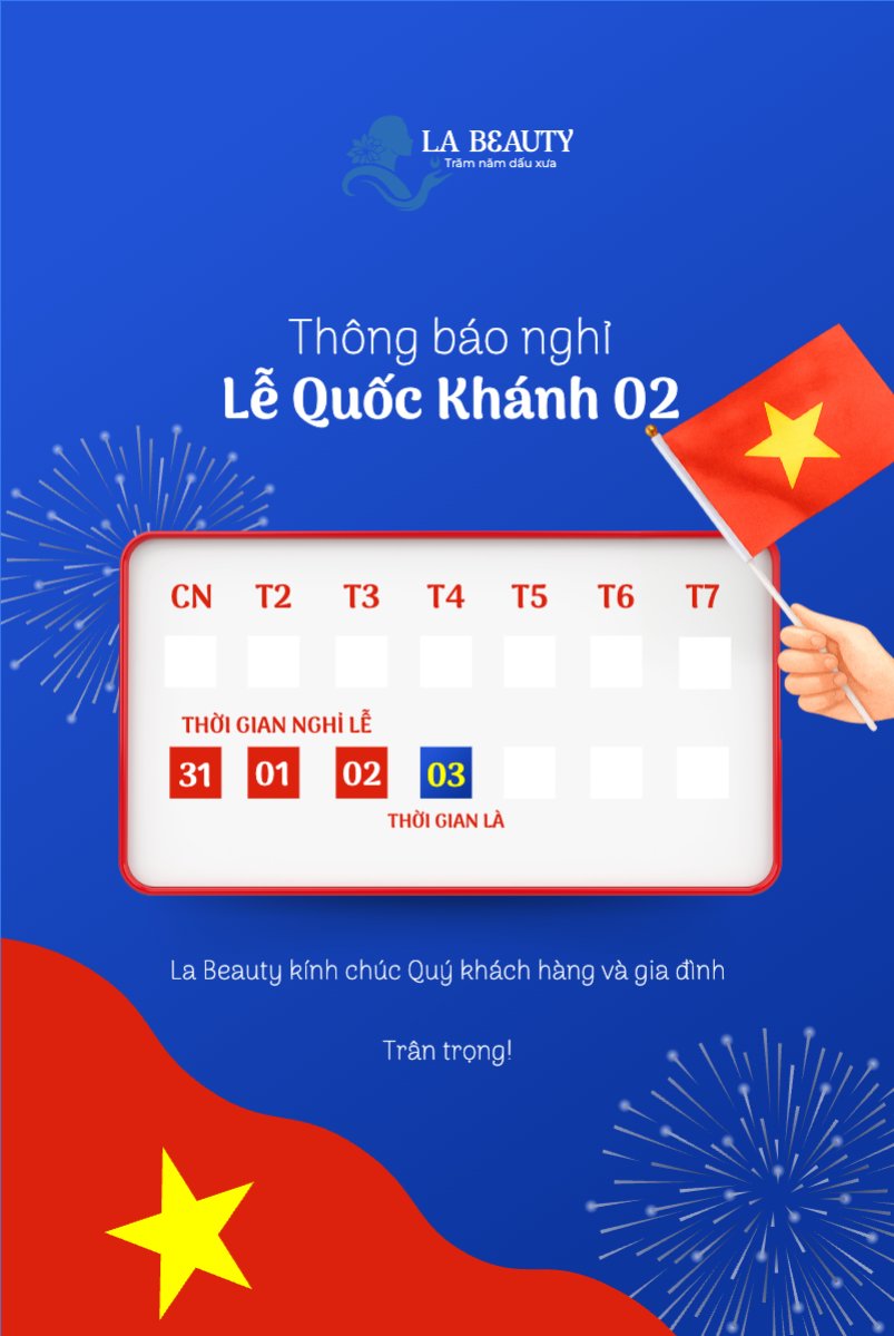 Mẫu Bài post MXH dọc 2/9, Quốc Khánh, lễ hội, thông báo, lịch nghỉ, Việt Nam, sự kiện, event, hiện đại, modern — LayerPic