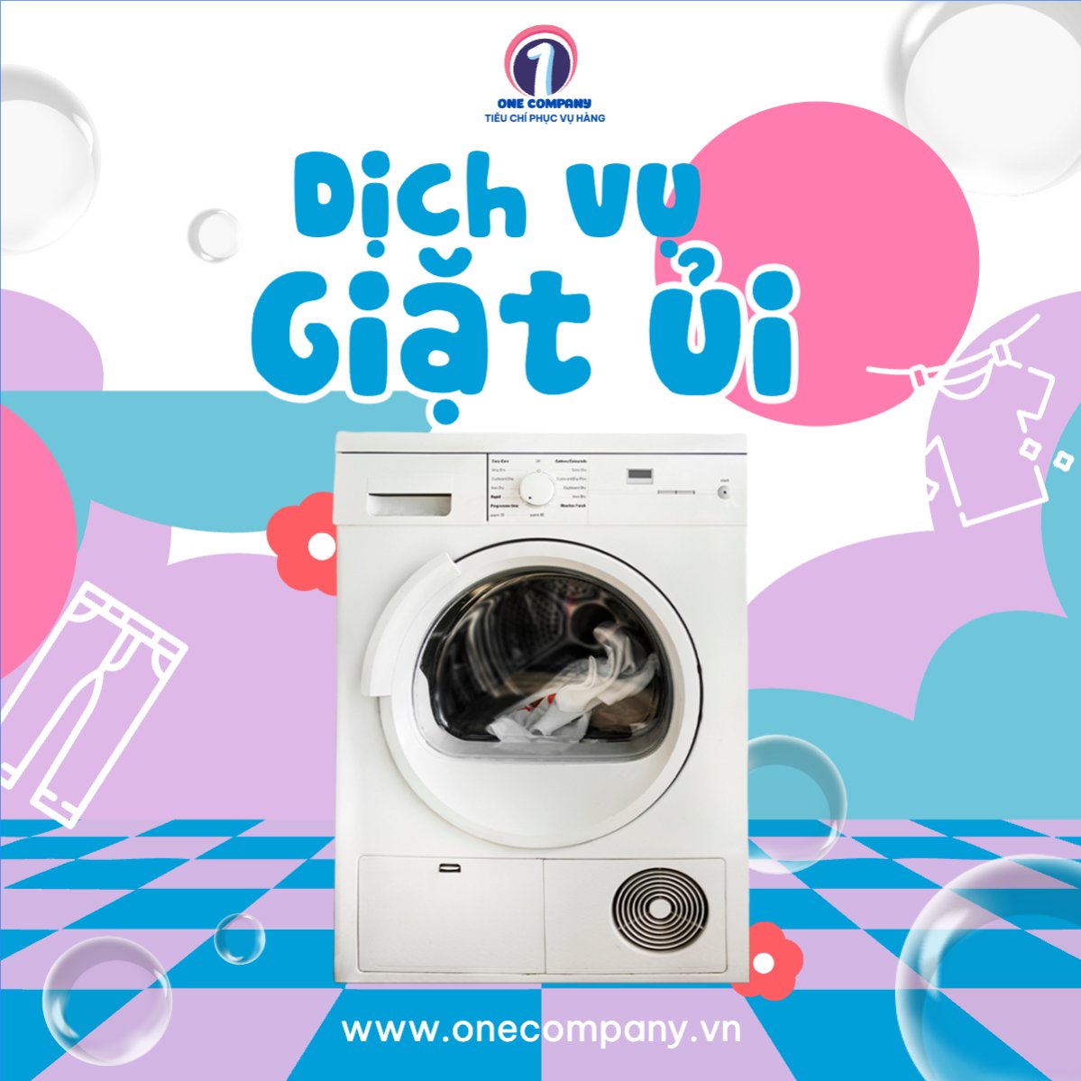 Mẫu Bài post MXH vuông Công nghệ, technology, điện tử, electronic, máy giặt, washing machine — LayerPic