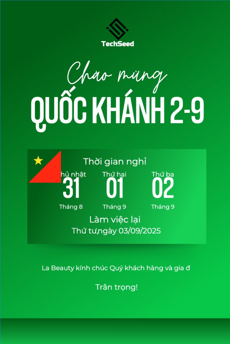 Mẫu Bài post MXH dọc 2/9, Quốc Khánh, lễ hội, thông báo, lịch nghỉ, Việt Nam, sự kiện, event, hiện đại, modern — LayerPic