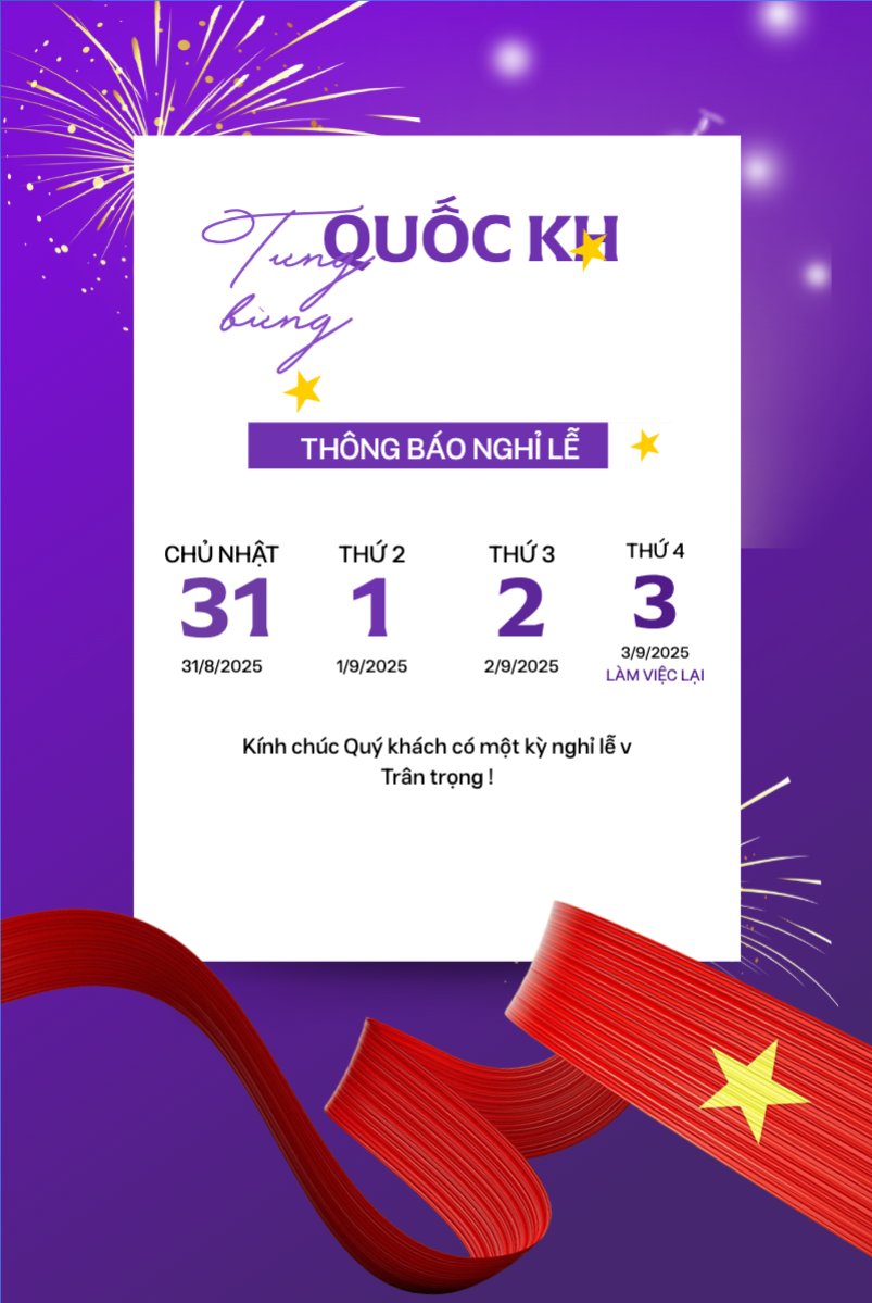 Mẫu Bài post MXH dọc 2/9, Quốc Khánh, lễ hội, thông báo, lịch nghỉ, Việt Nam, sự kiện, event, hiện đại, modern — LayerPic