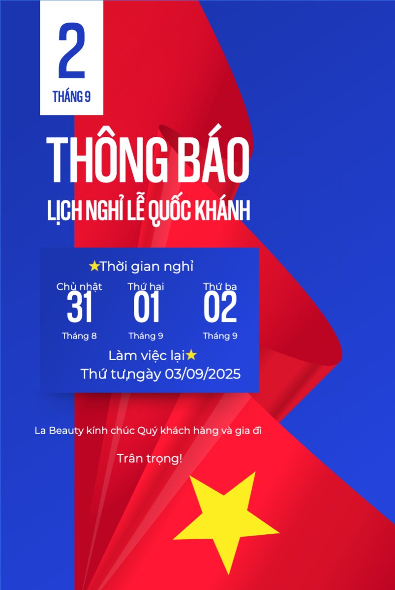 Mẫu Bài post MXH dọc 2/9, Quốc Khánh, lễ hội, thông báo, lịch nghỉ, Việt Nam, sự kiện, event, hiện đại, modern — LayerPic