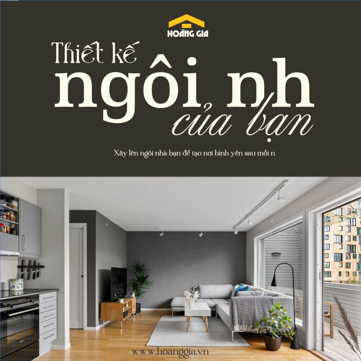 Mẫu Bài post MXH vuông Xây dựng, build, nội thất, bất động sản, interior, real estate — LayerPic