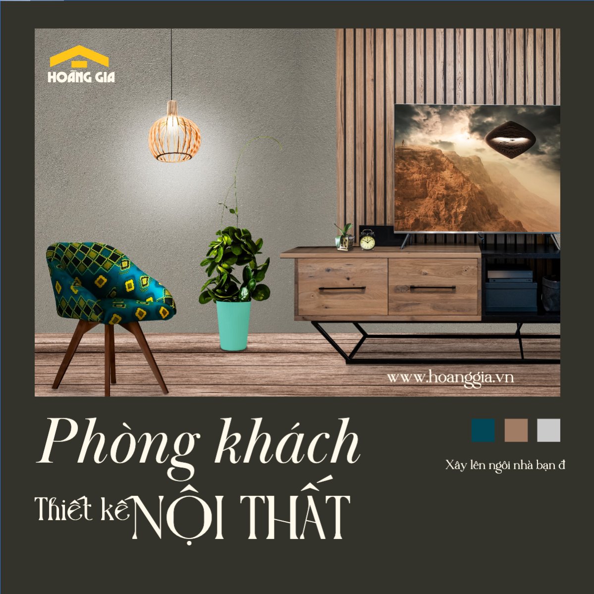Mẫu Bài post MXH vuông Xây dựng, build, nội thất, bất động sản, interior, real estate — LayerPic