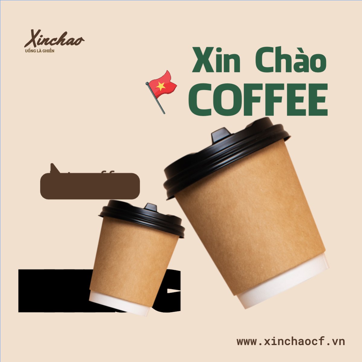 Mẫu Bài post MXH vuông Nước uống, juice, giải khát, F&B, drink, cafe, coffee, cà phê — LayerPic