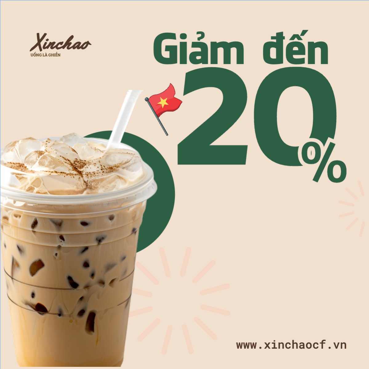 Mẫu Bài post MXH vuông Nước uống, juice, giải khát, F&B, drink, cafe, coffee, cà phê — LayerPic