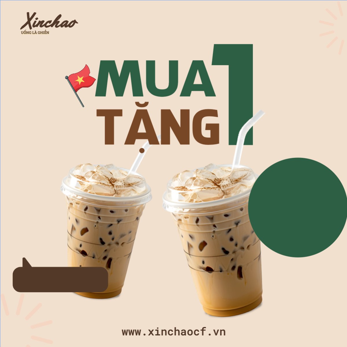 Mẫu Bài post MXH vuông Nước uống, juice, giải khát, F&B, drink, cafe, coffee, cà phê — LayerPic