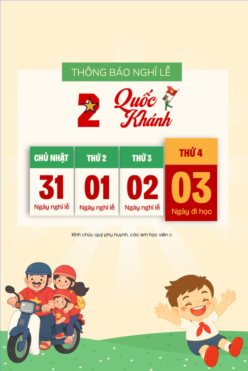 2/9, Quốc Khánh, lễ hội, thông báo, lịch nghỉ, Việt Nam, sự kiện, dễ thương, cute, chibi, hoạt hình, cartoon