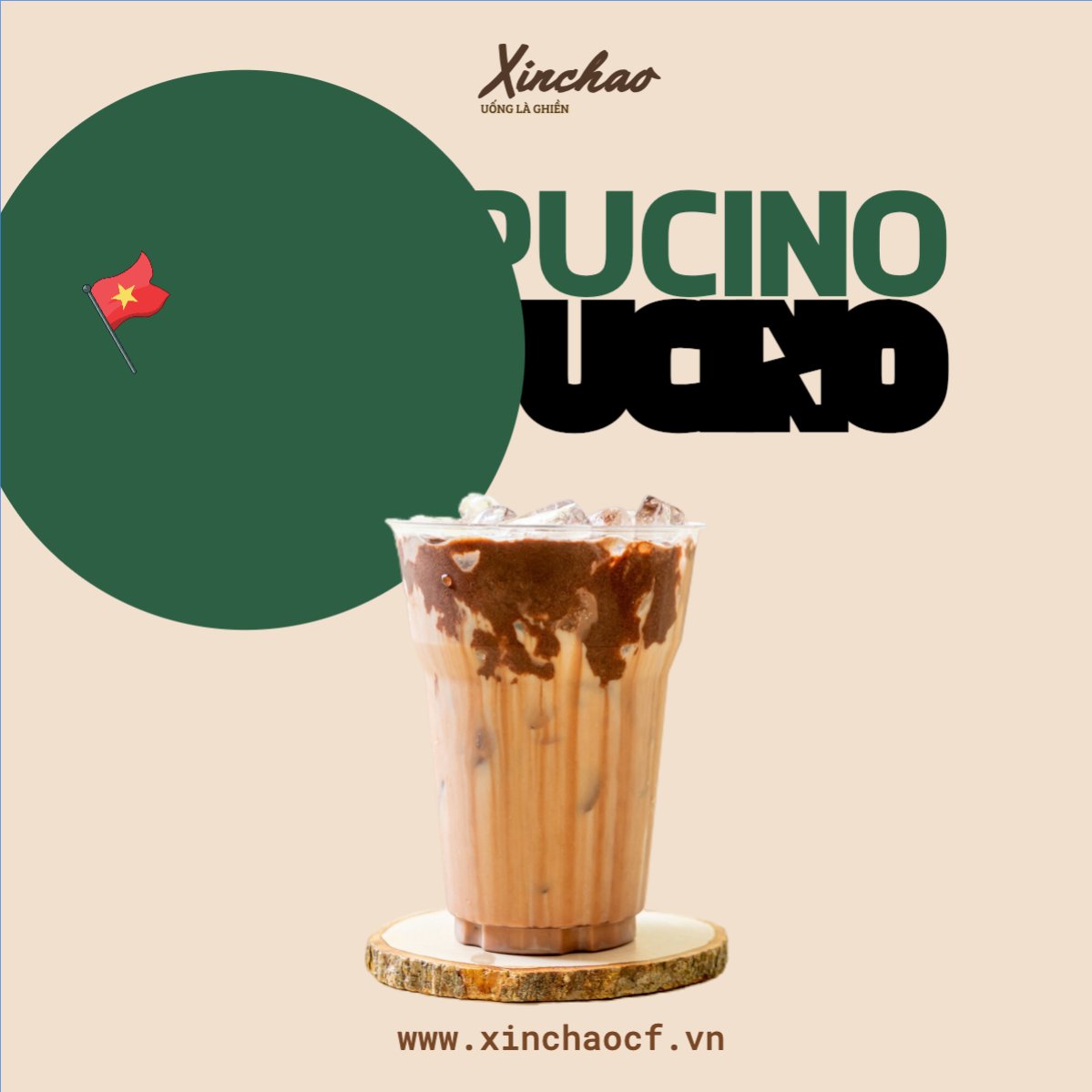 Mẫu Bài post MXH vuông Nước uống, juice, giải khát, F&B, drink, cafe, coffee, cà phê — LayerPic