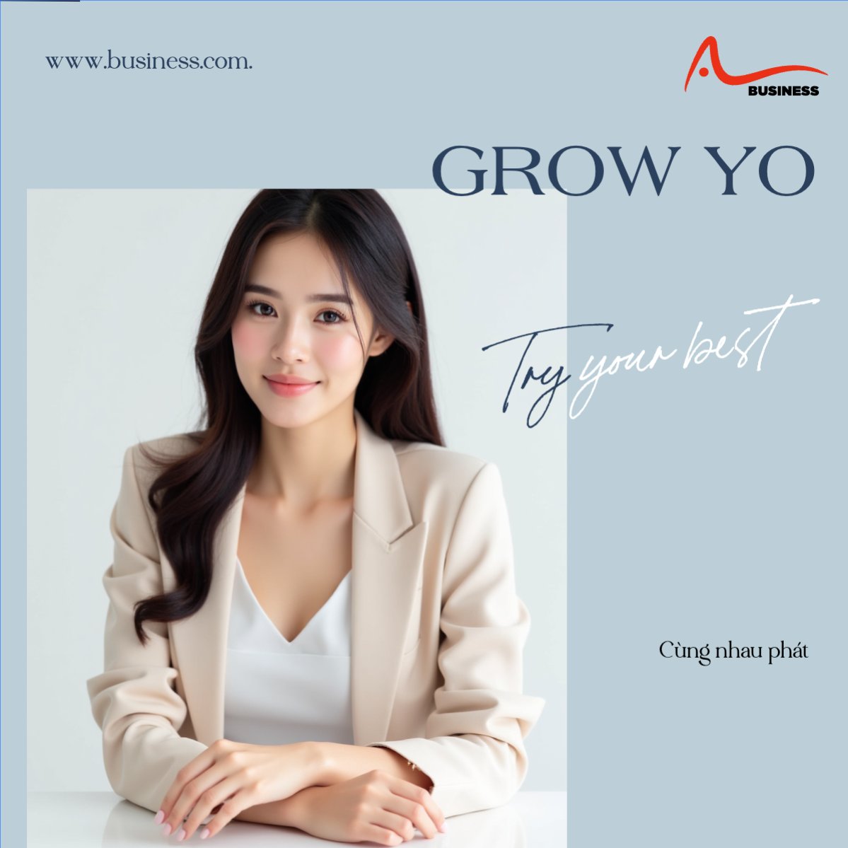 Mẫu Bài post MXH vuông Doanh nhân, Văn phòng, office — LayerPic