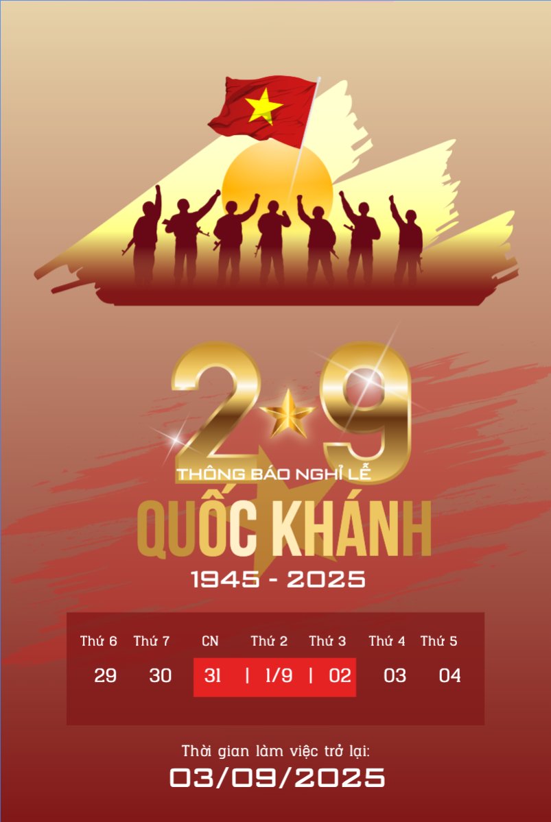 2/9, Quốc Khánh, lễ hội, thông báo, lịch nghỉ, Việt Nam, sự kiện, event, hiện đại, modern