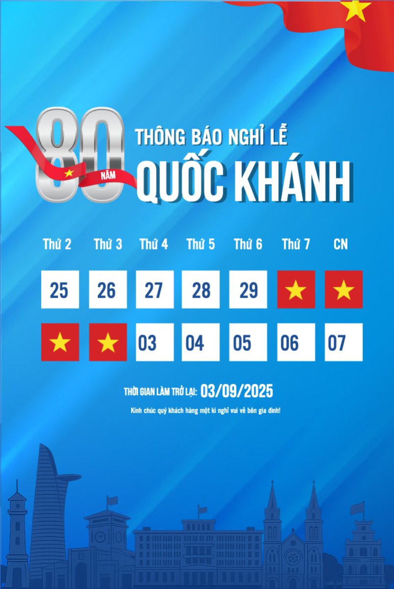 Mẫu Bài post MXH dọc 2/9, Quốc Khánh, lễ hội, thông báo, lịch nghỉ, Việt Nam, sự kiện, dễ thương, cute, chibi, hoạt hình, cartoon — LayerPic