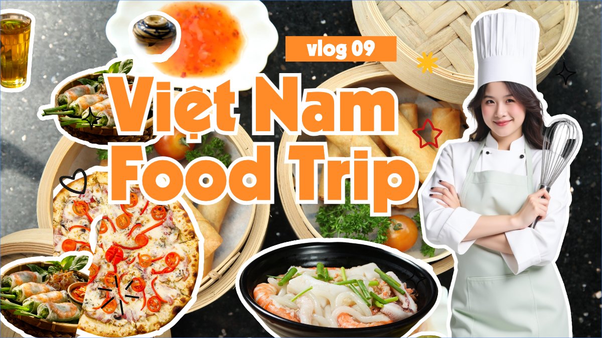 Mẫu Bài post MXH (16:9) Món ăn Việt Nam, đồ ăn, food, thực phẩm, ẩm thực, món ăn, F&B, thức ăn — LayerPic