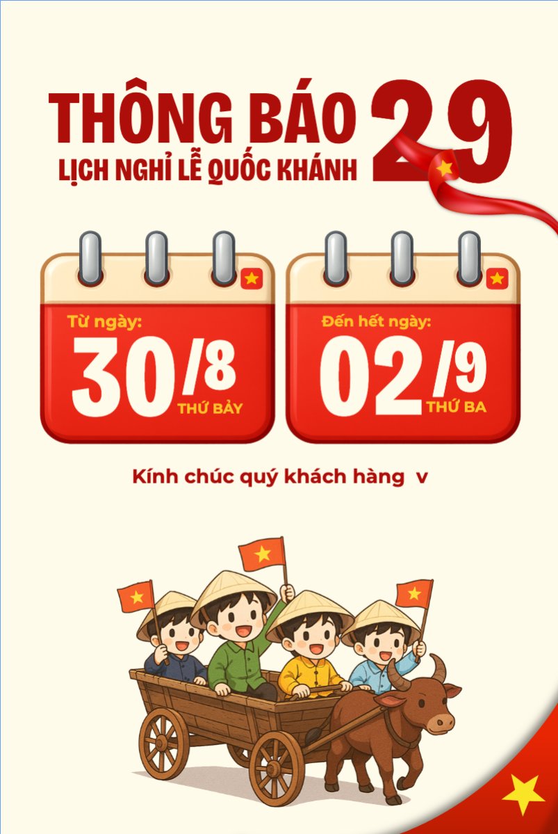 Mẫu Bài post MXH dọc 2/9, Quốc Khánh, lễ hội, thông báo, lịch nghỉ, Việt Nam, sự kiện, dễ thương, cute, chibi, hoạt hình, cartoon — LayerPic