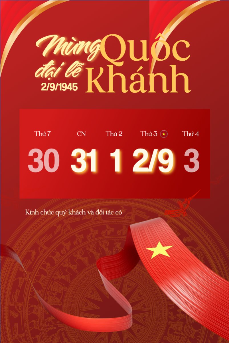 	2/9, Quốc Khánh, lễ hội, thông báo, lịch nghỉ, Việt Nam, sự kiện, event, hiện đại, modern