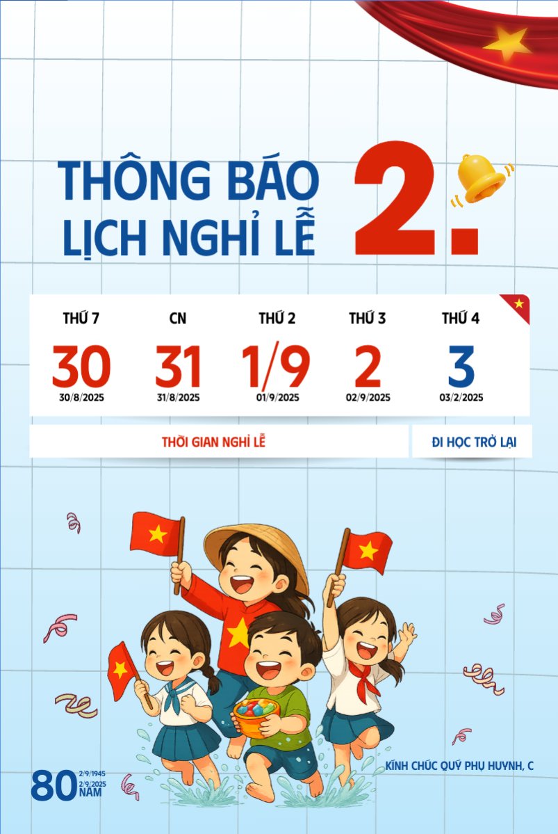 2/9, Quốc Khánh, lễ hội, thông báo, lịch nghỉ, Việt Nam, sự kiện, dễ thương, cute, chibi, hoạt hình, cartoon