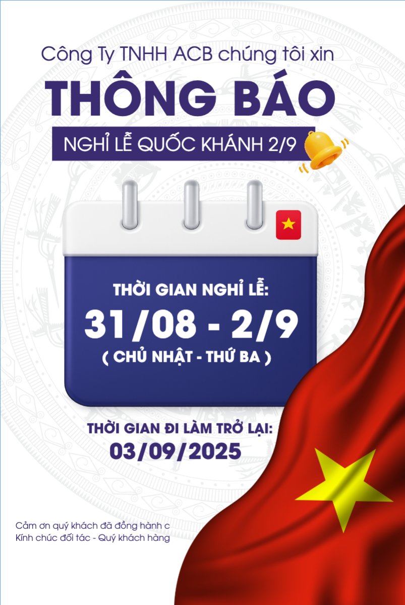 Mẫu Bài post MXH dọc 2/9, Quốc Khánh, lễ hội, thông báo, lịch nghỉ, Việt Nam, sự kiện, event, hiện đại, modern — LayerPic