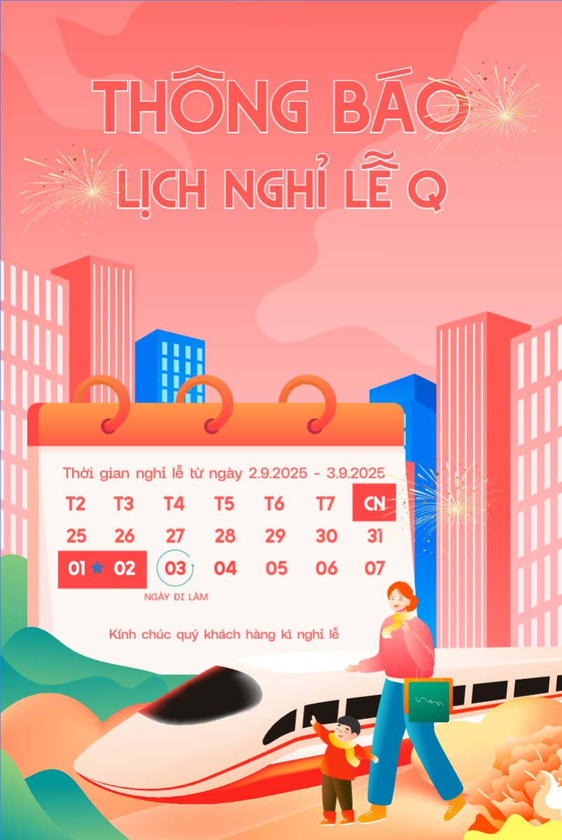 Mẫu Bài post MXH dọc 2/9, Quốc Khánh, lễ hội, thông báo, lịch nghỉ, Việt Nam, sự kiện, event, dễ thương, cute — LayerPic