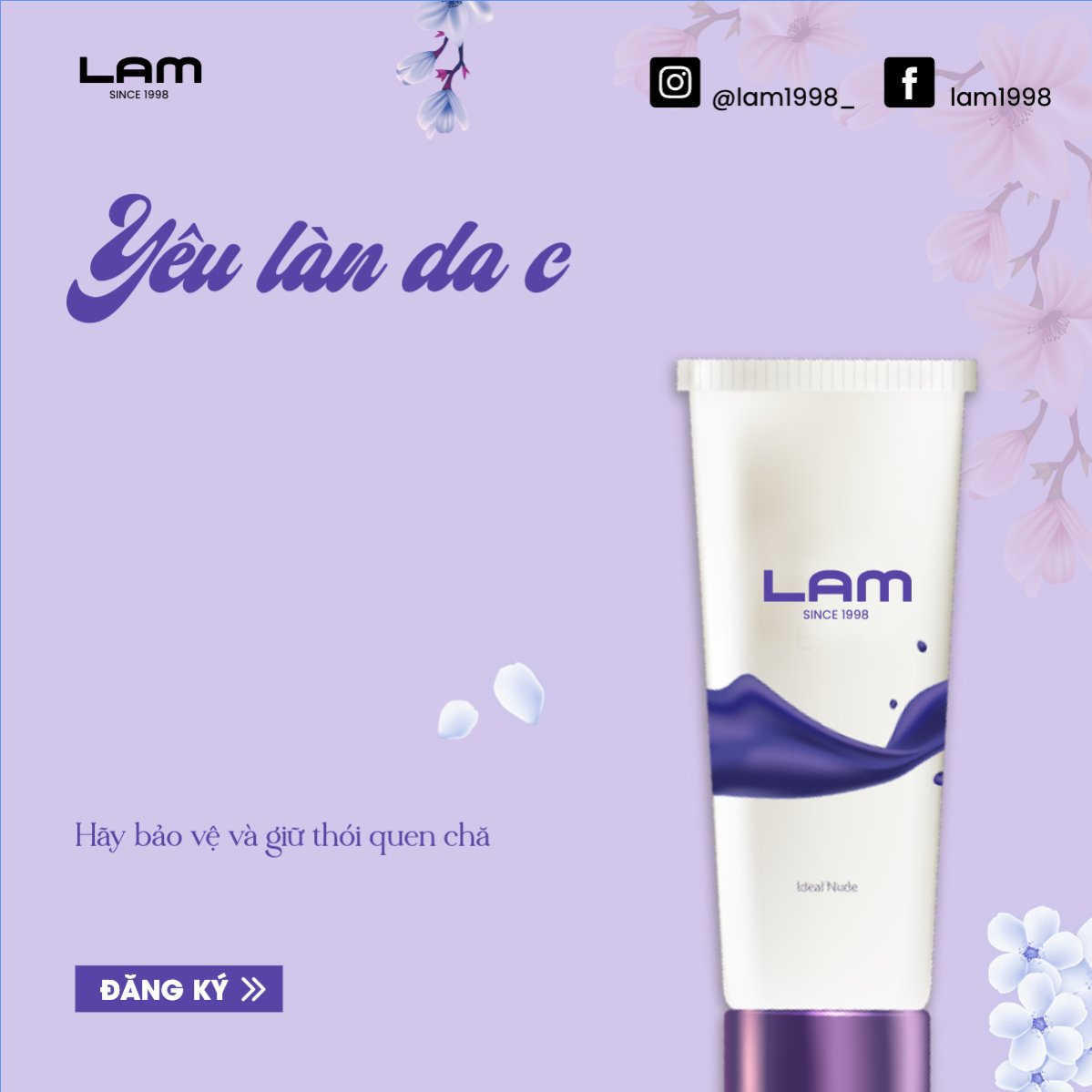 Mẫu Bài post MXH vuông Spa, beauty, làm đẹp, thẩm mỹ, cosmetic — LayerPic