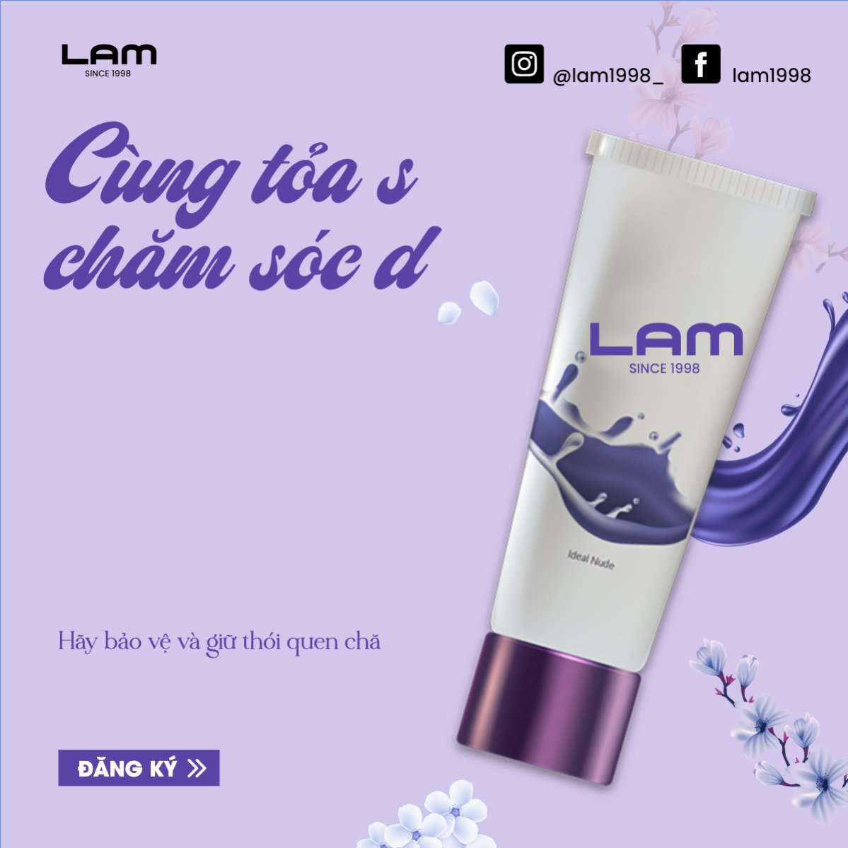 Mẫu Bài post MXH vuông Spa, beauty, làm đẹp, thẩm mỹ, cosmetic — LayerPic