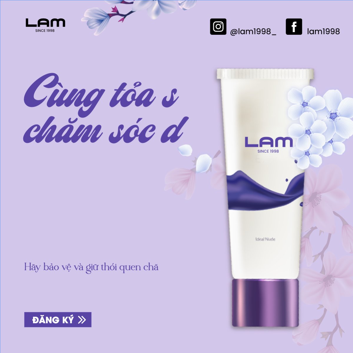 Mẫu Bài post MXH vuông Spa, beauty, làm đẹp, thẩm mỹ, comestic — LayerPic