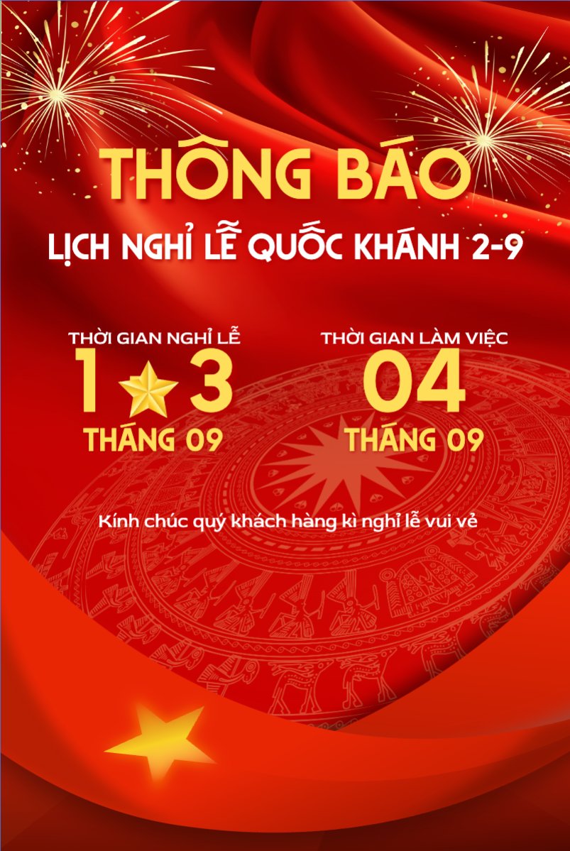 Mẫu Bài post MXH dọc 2/9, Quốc Khánh, lễ hội, thông báo, lịch nghỉ, Việt Nam, sự kiện, event, hiện đại, morden — LayerPic