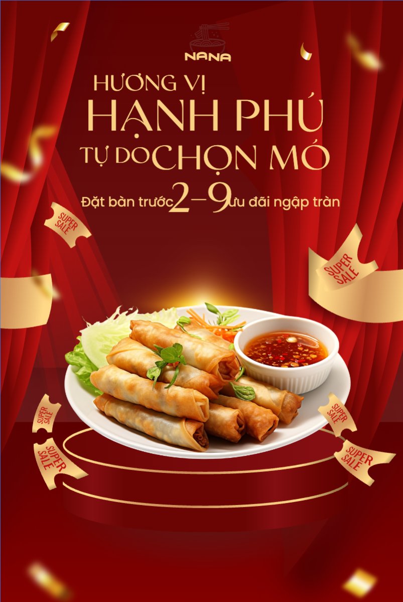 Mẫu Bài post MXH dọc 2/9, Quốc Khánh, lễ hội, Việt Nam, đồ ăn, food, thực phẩm, ẩm thực, món ăn, F&B, thức ăn, hiện đại, modern — LayerPic