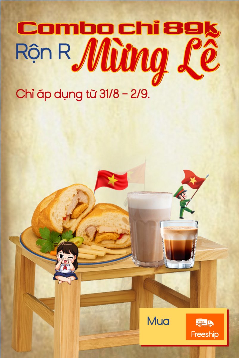 Mẫu Bài post MXH dọc 2/9, Quốc Khánh, lễ hội, Việt Nam, đồ ăn, food, thực phẩm, ẩm thực, món ăn, F&B, thức ăn, cổ điển, vintage, retro, classic — LayerPic