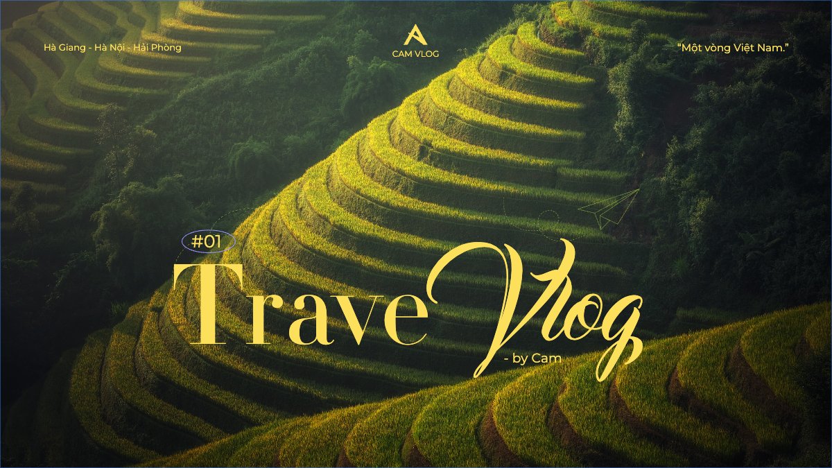 Mẫu Bài post MXH (16:9) Vlog, phong cảnh, du lịch, travel, tourism, trải nghiệm, khám phá — LayerPic