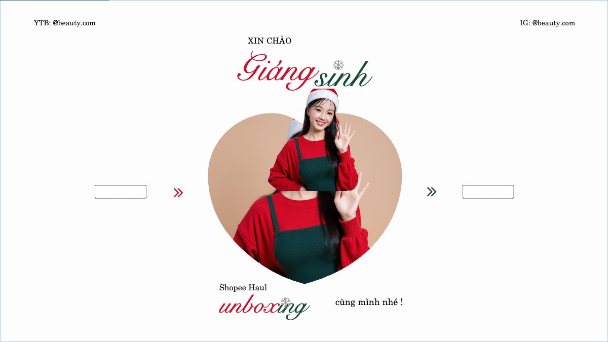 Mẫu Bài post MXH (16:9) Unboxing, thời trang, fashion, christmas, spa, beauty, làm đẹp, thẩm mỹ — LayerPic