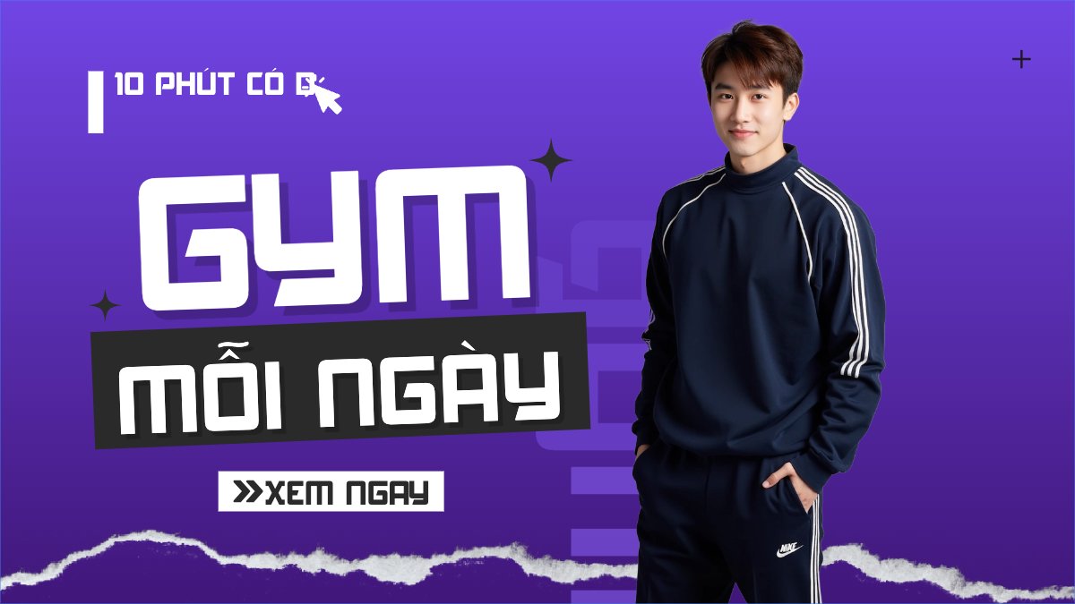 Mẫu Bài post MXH (16:9) Gym, thể thao, sport, spa, beauty, làm đẹp, thẩm mỹ — LayerPic