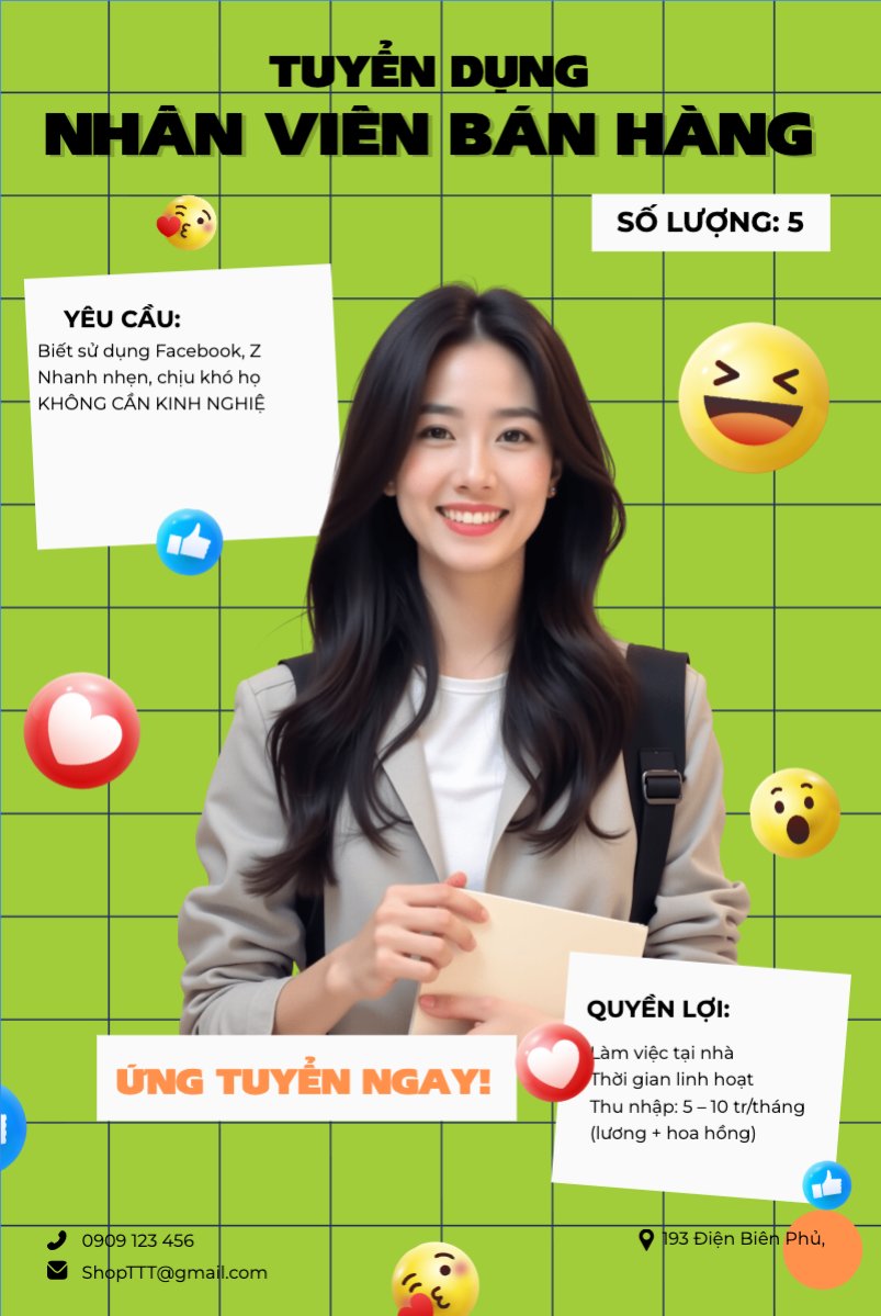 Mẫu Bài post MXH dọc Nhân viên, tuyển dụng, fashion, thời trang, quần áo, trang phục, clothes, outfit, hiện đại, modern — LayerPic