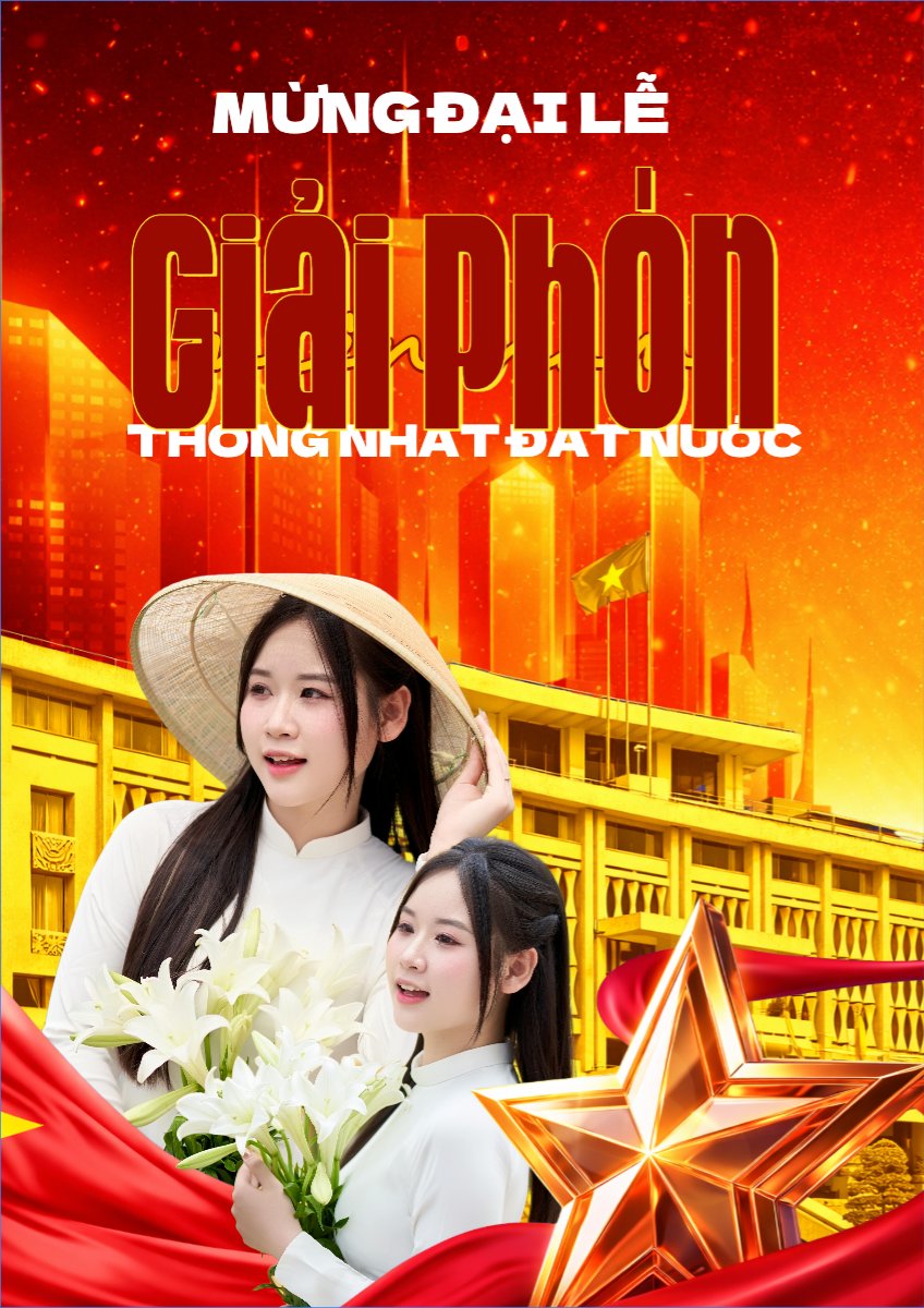 Mẫu Poster chuẩn Mừng ngày Giải phóng miền Nam, thống nhất đất nước — LayerPic