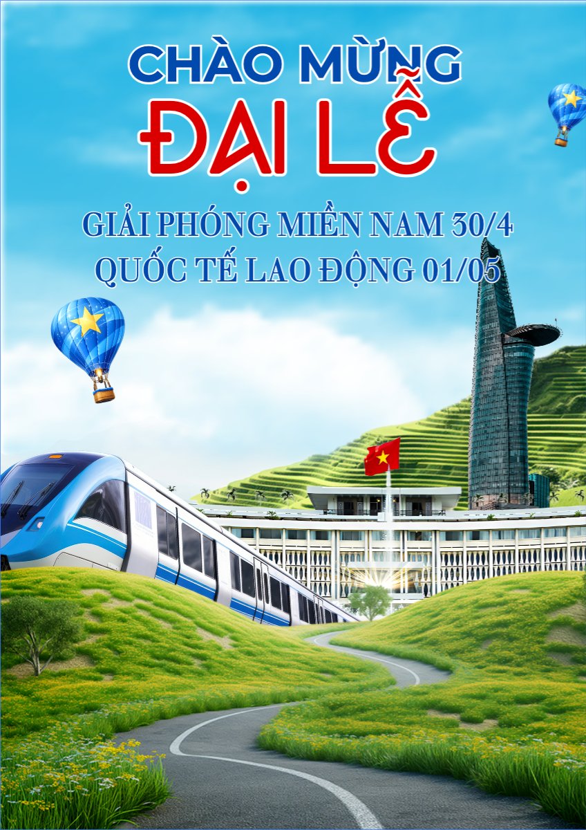 Mẫu Poster chuẩn Nhiệt liệt chào mừng ngày Giải phóng miền Nam, thống nhất đất nước — LayerPic