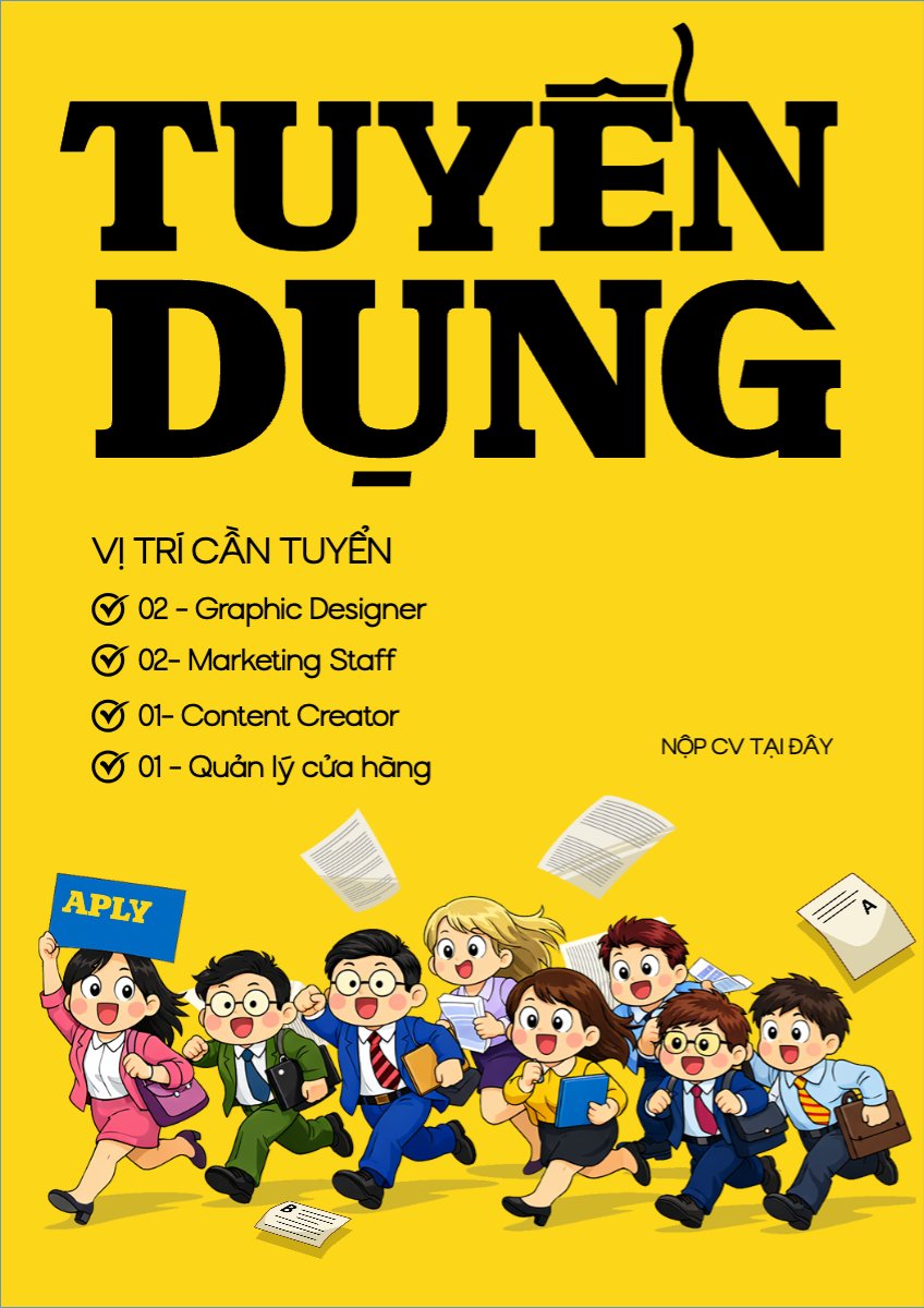 Mẫu Poster chuẩn Tuyển dụng nhân tài — LayerPic