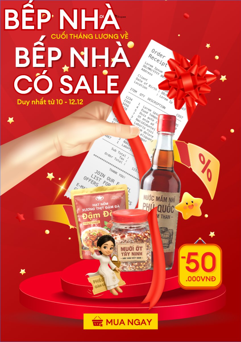 Mẫu Poster chuẩn Cuối tháng lương về bếp nhà có sale — LayerPic