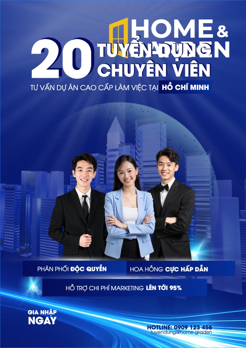 Mẫu Poster chuẩn Tuyển dụng nhân viên kinh doanh — LayerPic