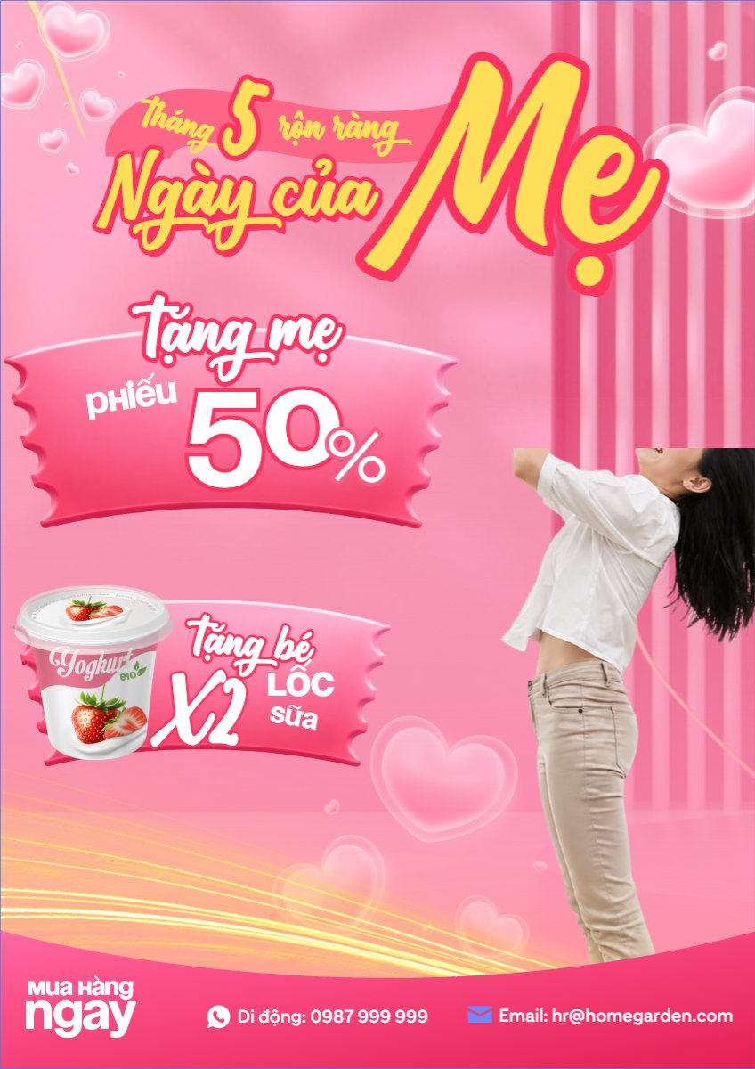 Mẫu Poster chuẩn Tháng 5 rộn ràng ngày của Mẹ — LayerPic