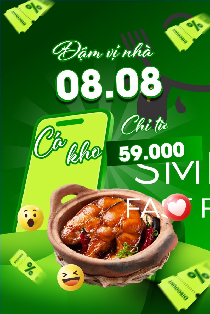 Mẫu Bài post MXH dọc Cá kho, cá kho tộ, cá kho tiêu, đồ ăn, food, thực phẩm, ẩm thực, món ăn, F&B, nhà hàng, thức ăn, hiện đại — LayerPic