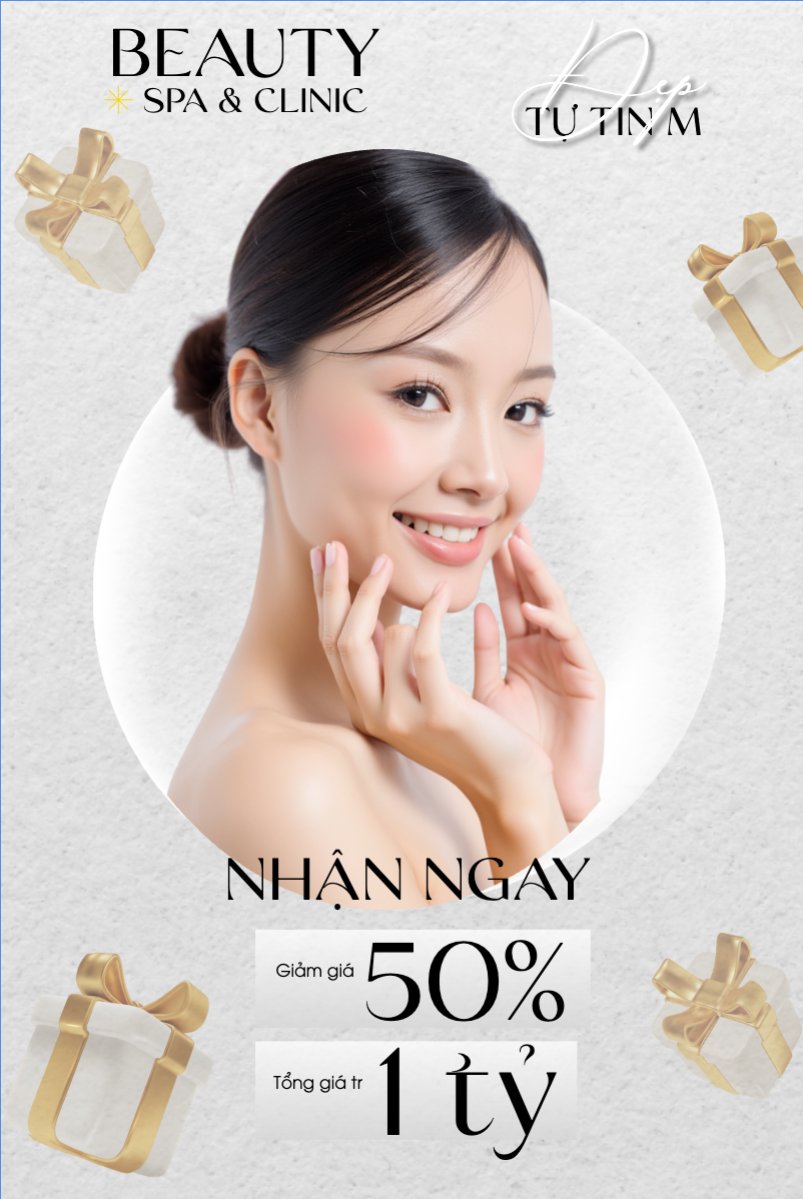 Mẫu Bài post MXH dọc Spa, beauty, làm đẹp, thẩm mỹ, cosmetics, hiện đại, morden — LayerPic