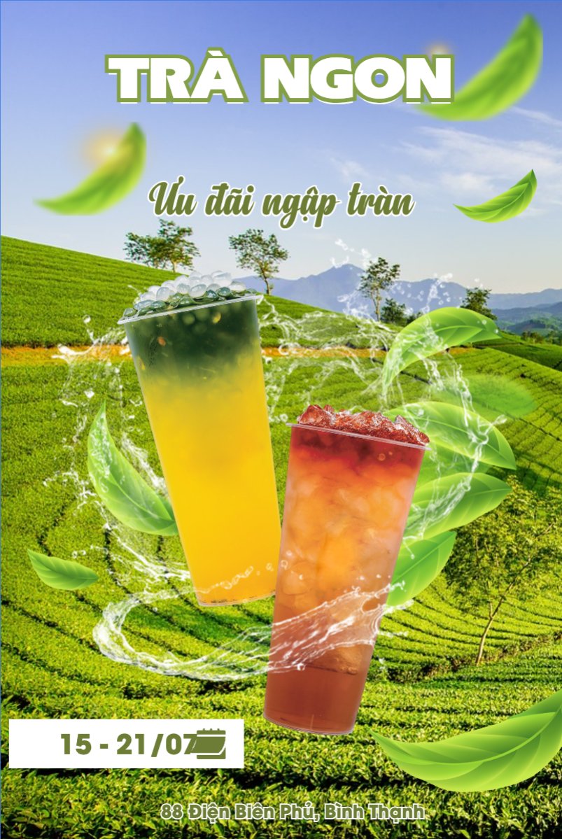 Mẫu Bài post MXH dọc Nước uống, juice, giải khát, F&B, drink, nước ép, trà sữa, milk tea, cà phê, coffee, cafe — LayerPic