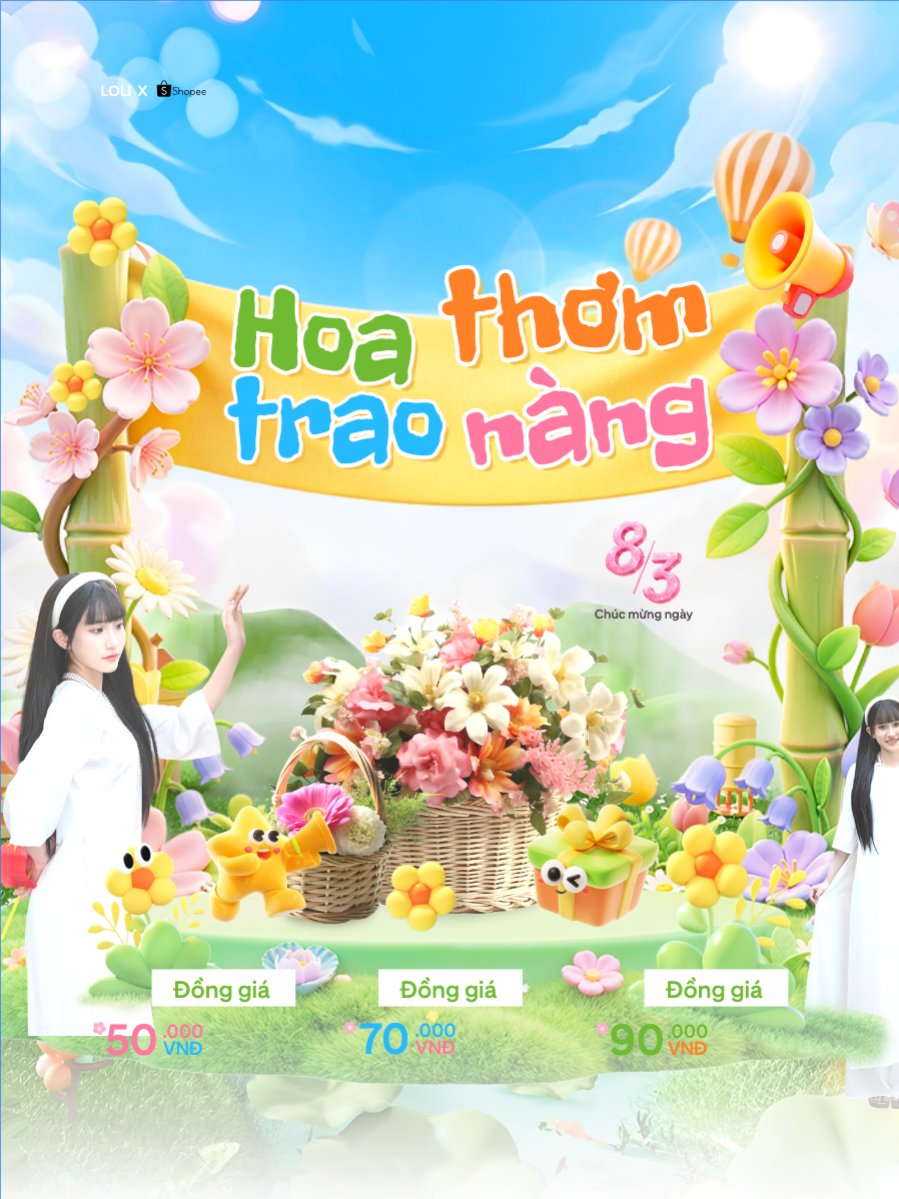 Mẫu Banner dọc Hoa thơm trao nàng — LayerPic