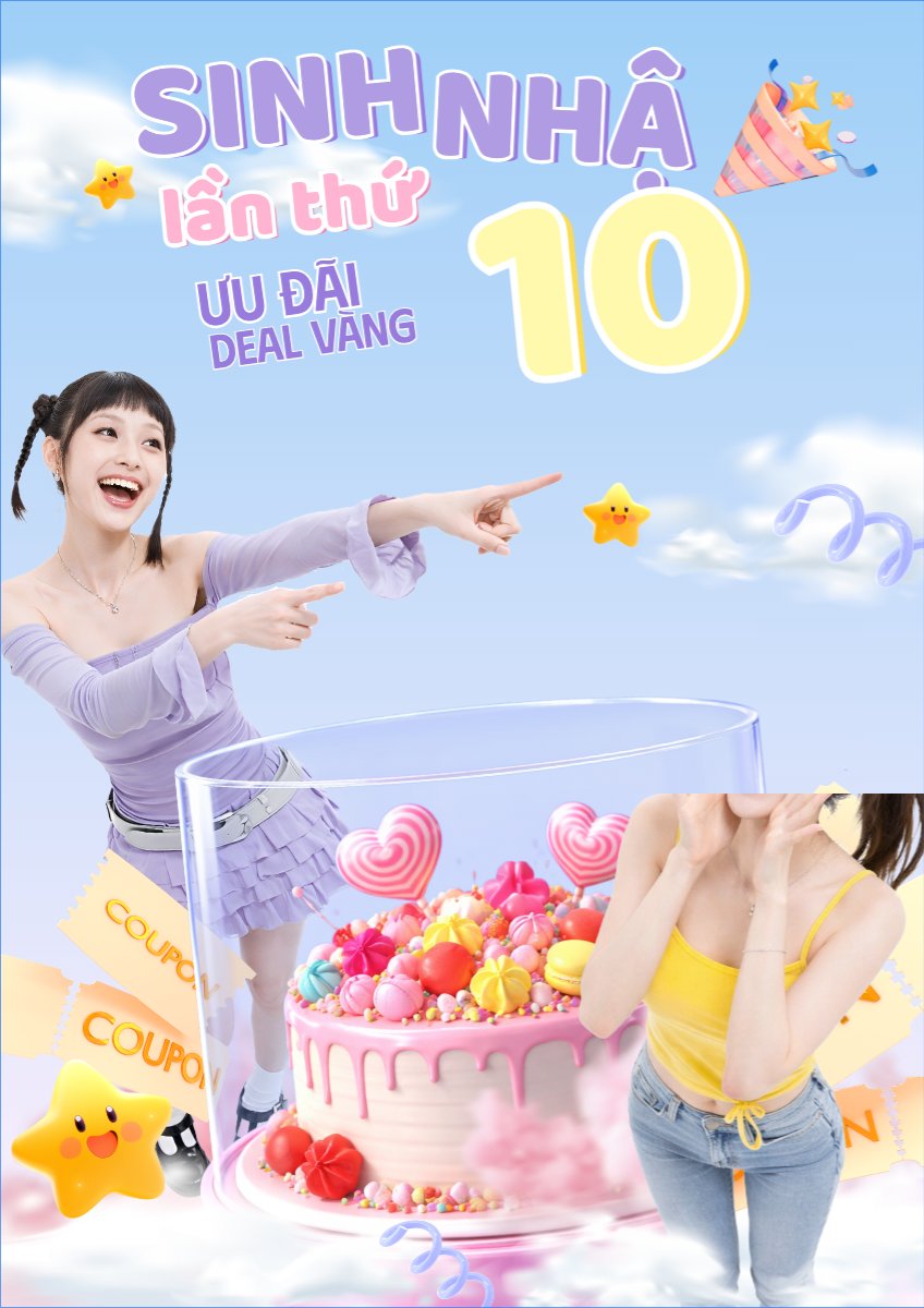 Mẫu Poster chuẩn Giảm giá sinh nhật — LayerPic