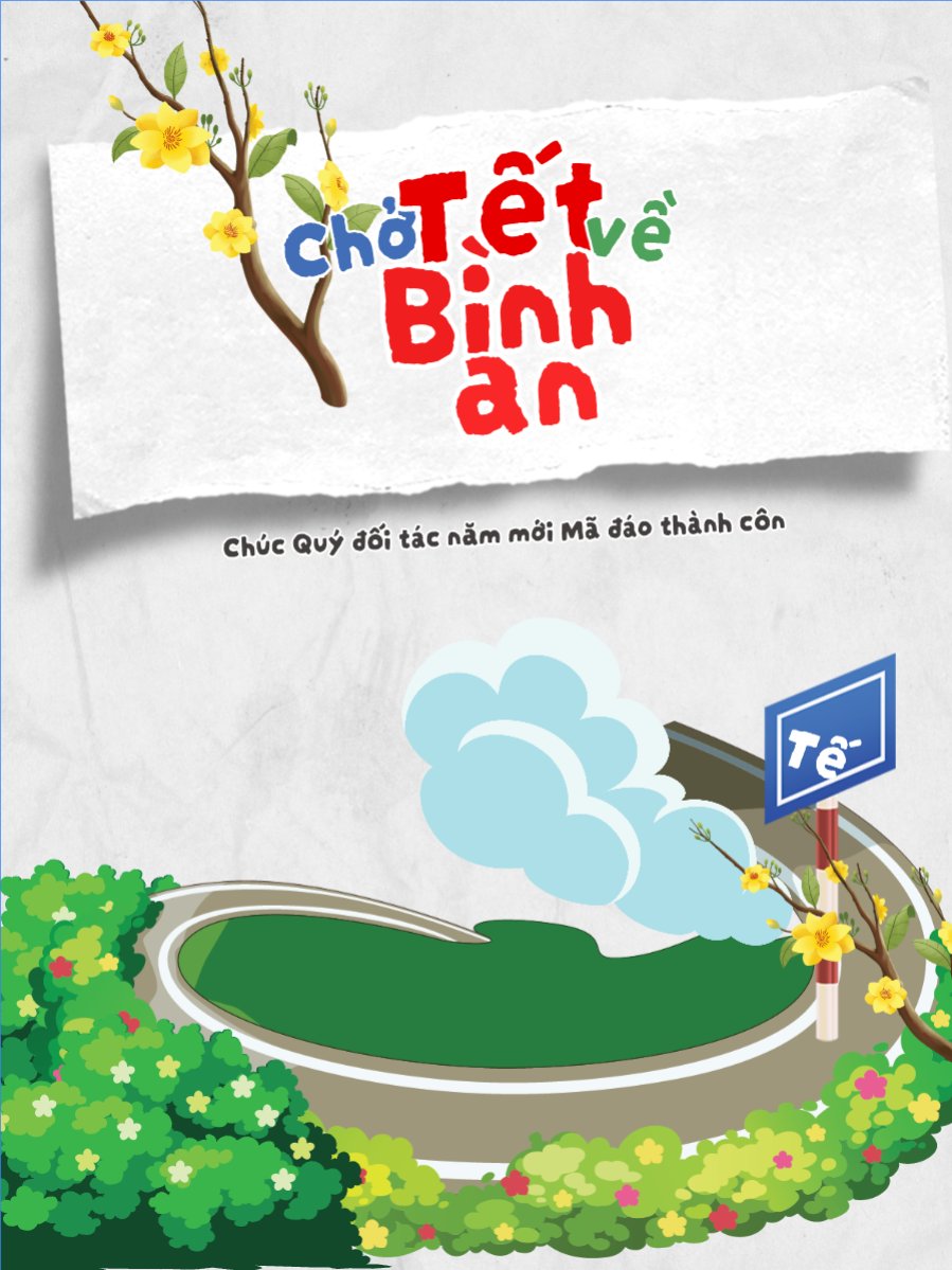 Mẫu Banner dọc Chở Tết về chở Bình an — LayerPic